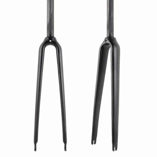 Vollcarbon-Rennradgabel Fahrrad Gabel Fahrrad Vorderradgabel,Kohlefasergabel/Geradrohr 25,4 * 300mm/Schulterlänge 30mm/Offener Gang 100mm/Geeignet für Rennräder