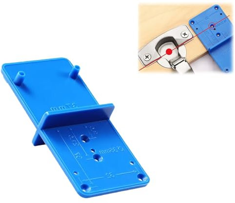 Topfband Bohrschablone,Kunststoff Bohrschablone,Topfscharnier Schablone,Lochsuchgerät,Montageplatten Markierungen Ankörnschablone,Geeignet zum Bohren und Positionieren von Löchern in Holzplatten.