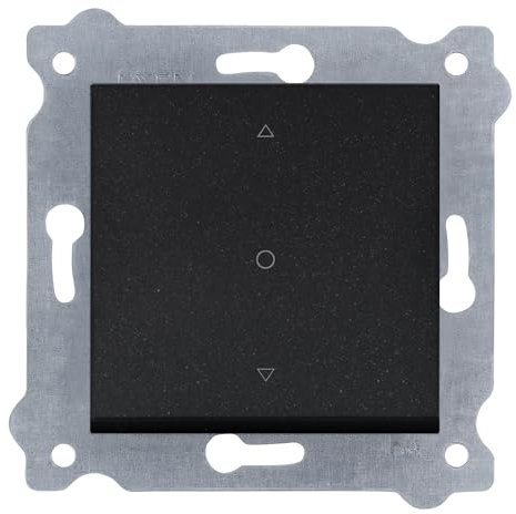 EXEN - Rollladenschalter Unterputz 3-fach - Jalousieschalter Schalter Schwarz Metallic - All-in-One Kompatibel mit Serien KARELL/ODAK/COMFORT von Marke EXEN - 218/14E