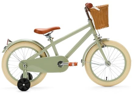Generation Retro 16 Zoll Grün – Kinderfahrrad mit Korb