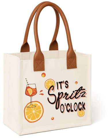 Aperol Geschenk Tasche, Tasche Personalisiert mit Aperol Spritz Design, Aperol Accessoires Tragetasche Einkaufstasbe, Tasche Geschenk für Frauen, Freundin, Kollegin - Karneval, Strandparty (A)