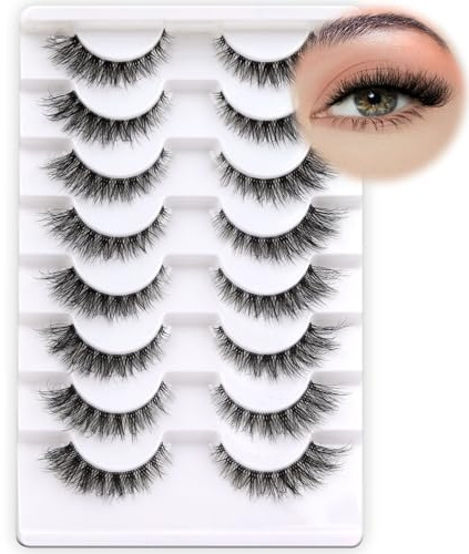 Cat Eye Lashes Wispy False Eyelashes Fluffy Lashes Strips Short Look (CT01)