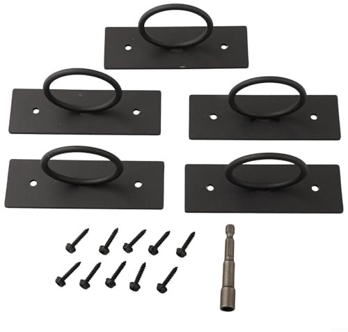 Schwarze Seilhalterung Aus Edelstahl 304 Für Seile Bis 2 Zoll, Rostfreie Seilklemme Für Geländer, Bootsstege, Garten Und Terrasse, Einfache Montage Mit Selbstschneidenden Schrauben, 5 Stück Set
