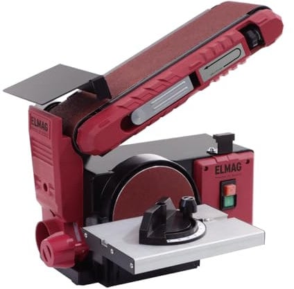 ELMAG Kombi-Schleifmaschine KSM 100/150 BTS | 370 W | 230 V | Bandschleifer & Tellerschleifer | verstellbar | inkl. Poliereinrichtung