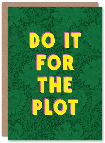 Artery8 Do It For The Plot Fun Bold Modern Floral Birthday Card