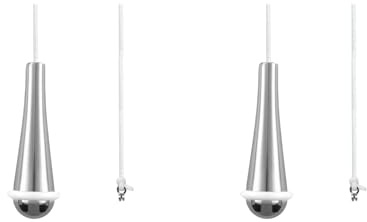 Plkjiu 2-Pack 1.5M Bathroom Light Pull Cord - Waterproof Ceiling Switch Cord with Pendant for Bathroom Lights, Shower & Toilet, Replacement Pull Cord Switch for Home & Commercial Use (Sliver)
