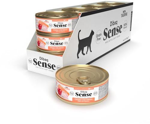 Dibaq Sense Grain Free Pollo con Salmón, 12 uds x 70 gr