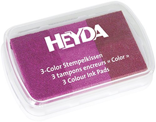 Heyda 204888465 Heyda 204888465 3-Color Stempelkissen 9 x 6 cm, (Rosatöne) (Rosatöne)