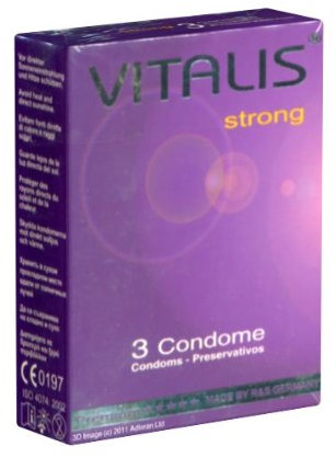 VITALIS Stark – 3 extra sichere Kondome.