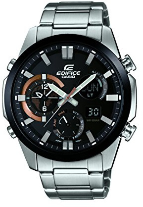 Casio Herren-Armbanduhr Edifice Analog - Digital Quarz Edelstahl ERA-500DB-1AER