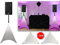 Gorilla White Tripod DJ PA Speaker Stand Cover Lighting Scrim Screens (PAIR)