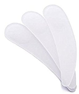 Gemini_mall 100pcs Mini Cosmetic Spatula Scoop Disposable White Plastic Mask Spatula Spoons