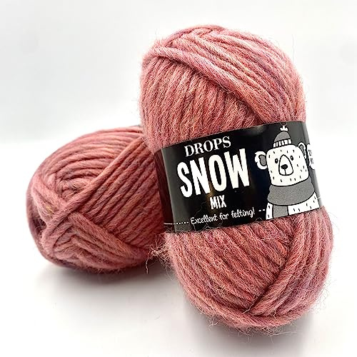 Strickgarn aus reiner Wolle, einsträngig, sehr sperriges Gewicht, Tropfen Eskimo, 50 g, 50 Meter pro Knäuel (83 Mauve)