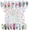 59 Blatt Nagel Sticker selbstklebende Aufkleber Fingernagel Nagelsticker Blumen Wassertransfer Nagel Nageldesign Abziehbilder nail Decals DIY Nail Art Dekoration