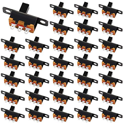 Schiebeschalter, 100 Stück, Schiebeschalter, geeignet für verschiedene elektronische Instrumente, elektrisches Spielzeug, das Modell des Schiebeschalters zum Basteln ist SS12F15G5 1P2T