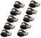 Lot de 10 colliers de serrage 5/16 pour tuyau de carburant en acier inoxydable 304 - Matériel de serrage en caoutchouc isolé - Support de tube pour installation de tuyaux ou de câbles métalliques