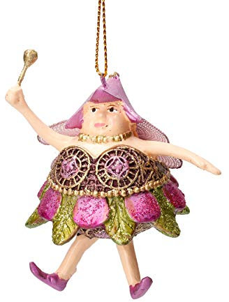 mini Elfe Fee Dicke Elfe Anhänger Deko 8 cm hoch Ostern Osterdeko Advent Weihnachten Christbaumschmuck (lila-grün)