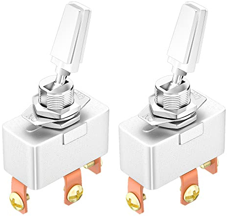 DaierTek Interruttore a levetta a 3 posizioni ON-Off-ON 50 Amp 12 V Heavy Duty 3 vie Interruttore a levetta SPDT 3 pin 12 Volt per auto automobilistiche -2 pz