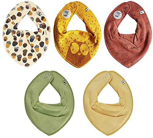 Pippi Baby Halstuch 5er Pack Dreieckstücher (Waldtiere-5er-Mix)