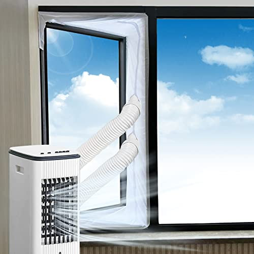 Guarnizione Finestra Climatizzatore Condizionatori Portatili 300-560 cm, Universale Guarnizione Condizionatore Adesiva Soft Cloth Impermeabile per Finestre, per Condizionata Asciugatrice (500cm)