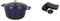 KitchenCraft Cast Aluminium Induction-Safe Non-Stick Casserole Dish with Lid, 4L, 24cm, Blue & Silver, Round, Dutch Oven