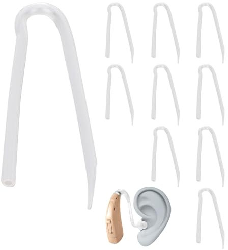 10pcs Hearing Aid Tubes, Flexible Hearing Aid Tubing Replacement Professional Hearing Aid Supplies for Seniors(3.3*2.0mm)
