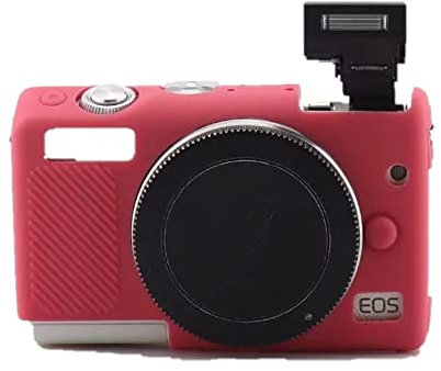 Camera Case Bag Soft Silicone Rose Red Shockproof Armor Skin Body Cover Protector for Canon EOS M100 camera