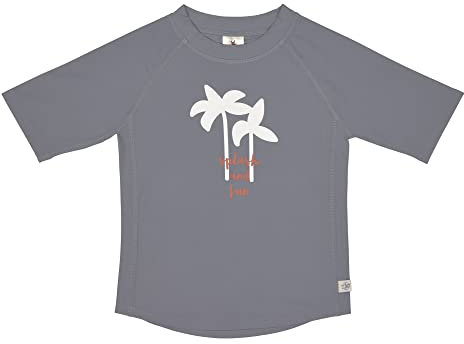 LÄSSIG Kurzarm-Rashguard-Badeanzug, separat erhältlich, Palms Grey, 3–6 Monate, Unisex-Kinder