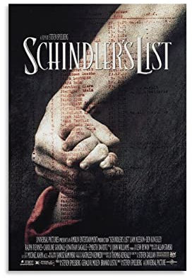 BUZHI Schindler's List Poster, Wandkunstdruck, dekoratives Gemälde, Leinwand, Poster für Zuhause und Büro, 40 x 60 cm
