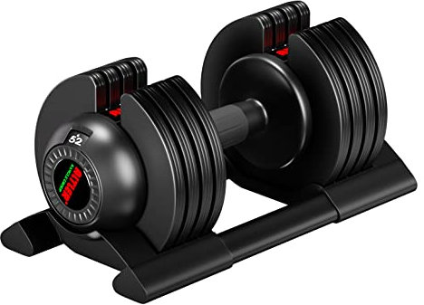ALTLER Verstellbare Kurzhantel, 23,6 kg Hantel-Set mit Ablage für Workout, Krafttraining, Fitness, verstellbares Gewichtszifferblatt, Hantel mit rutschfestem Griff und Hantelscheibe für Heimübungen