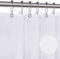 ZARCKER Wasserdichter Duschvorhang, 182x92CM, Linnen Badewanne Vorhang mit undurchlässiger Beschichtung, Anti-Schimmel Stoff Textil Shower Curtain mit 12 Duschvorhängeringen Waschbar - Weiß