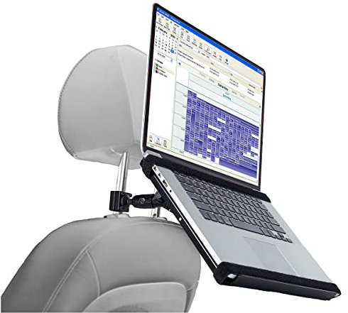 Arkscan MHL17 Laptop Computer Mount Stand for Car Headrest, Back seat Passenger with Front seat Pole
