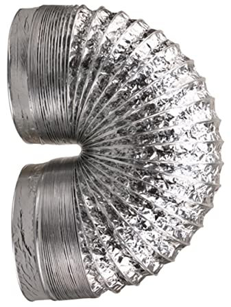 BESTonZON 1stück Aluminium Folien-duct-schlauch Für Abluftventilation Temperaturbeständig Flexibel Durchmesser Für Hvac Küchen Badezimmer Und Gewächshäuser Silber