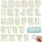 BOUBONI 52Pcs White Chenille Letters A-Z, Self Adhesive Chenille Letter Patches for Fabric Clothing (White, 52)