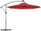 RELAX4LIFE 3M Ombrellone Portatile da Esterno con Luci LED, Altezza e Inclinazione Regolabile, 8 Costole in Fibra di Vetro, Adatta per Giardino, Parco, Cortile (Vino Rosso)