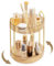 ROLIZOE 360° Drehbar Make Up Kosmetik Organizer 2 Ebenen Schminktisch Organizer Lazy Susan Makeup Skincare Organizer Kosmetik Regal Schmink Aufbewahrung Kosmetikbox für Dresser, Badezimmer, Gold