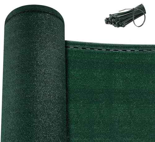WOLTU Brise Vue Jardin, Brise Vue 1,2x25 m, Brise Vue Balcon, Clôture Brise Vue, en PEHD 180g/m², Filet Occultant Jardin, Protection Contre Vent, Soleil, avec Attaches Câbles, Vert