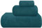 MyOwn Ultra-weiches 3er-Pack Baumwoll-Handtuch-Set, enthält a übergroße Badetücher 70 x 140 cm, a Handtücher 40 x 60 cm und a Waschbetten 30 x 30 cm, Blaugrün