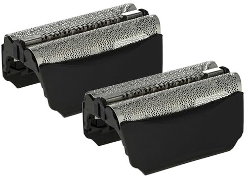 vhbw 2x Doppelscherfolie kompatibel mit Braun 8991, 8998, 8986, 8987, 8990, 8995, 8975, 8985 Elektrorasierer + Rahmen, schwarz