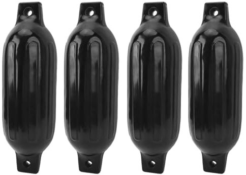 Aramox Il Kit di Paraurti per Yacht-pontone 4 Pezzi Include Corda in Nylon e Gonfiatore a Costine, Occhi Gemelli Neri per Scudo di Attracco