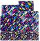 Geometrisches Retro-Geschenkpapier für Damen und Herren, Jungen, 90er-/80er-Jahre Graffiti-Geburtstagspapier, 6 Blatt 50 x 70 cm pro Blatt, für 90er-/80er-Jahre,Neon-Retro-Geburtstagsparty