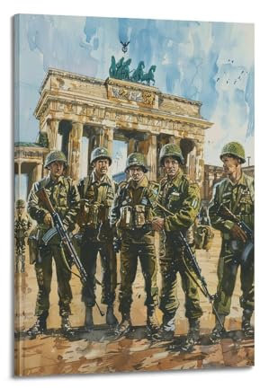 FYRCO Poster, Vintage-Krieg, amerikanische Soldaten, Blackhorse-Regiment, Kunstwerk, dekoratives Gemälde, Leinwand, Poster, 60 x 90 cm