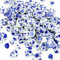 Yatinkim Regentropfen Form Porzellan Fliesen Mosaik Blume Muster Blau Weiß Fliese Stücke Kunst Handwerk Vase Blume Bad Geschirr Dekoration 11x11 Zoll