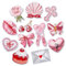 12pcs Coquette Iron On Patches, 12 Styles Pink Iron On Patches Retro Iron On Embroidery Appliques Sew On Embroidered Patches for Girl Women Clothes Hats Backpacks
