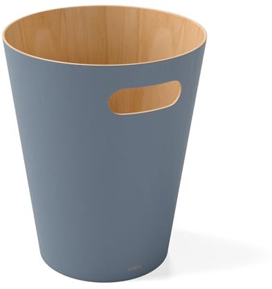 Umbra Woodrow Cesto de basura, con capacidad de 7.5 l, Azul Pizarra