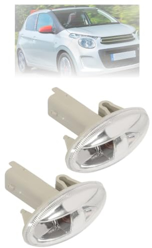 2 x Blinker für Berlingo C1 C2 C3 Partner 206 307 107 1007 Expert 6325G3 | 6325.G3 Seitenverkleinerer für C5 C6 Berlingo Mk1 Mk2 Mk3 Xsara 207 407 108 1007 12V mit Lampenfassung und Leuchtmittel
