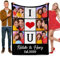 Udiyfun Personalisierte Decke mit Foto, Kuscheldecke mit Foto Text Namen, Fotodecke mit Eigenem Foto, Weihnachten Valentinstag Geburtstag Geschenk für Freund Freundin Mama Papa Liebhaber