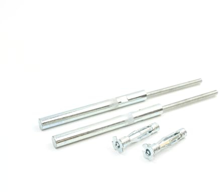 Oakcrafts - Pair of Concealed/Floating Shelf Cavity Wall Support Rods - 12mm x 120mm