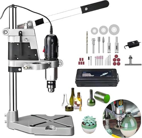 Electric Glass Bottle Cutter, 36-Piece Multifunctional Rotary Tool Kit, Efficient Bottle Cutter and Glass Cutter for Drilling, Sanding, Polishing, and Cutting Wine Bottles/Glass, 72W Power, Essential