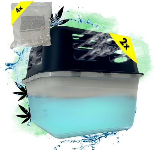 TronicXL 2 Luftentfeuchter + 4 Nachfüllpack für Growbox Grower Grow Anbau Zubehör Box Boxen Granulat Raumentfeuchter Entfeuchter Growzelt Zelt Zelte Zimmergewächshaus Klima